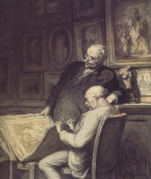 Honore  Daumier The Print Collectiors (nn03) oil painting image
